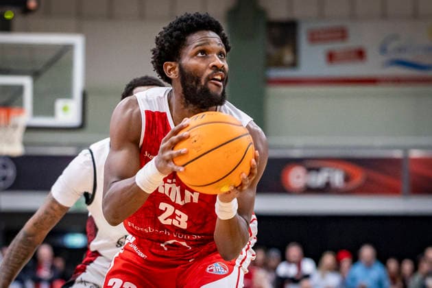 Barmer 2 Basketball Bundesliga ProA Bayer Giants Leverkusen vs RheinStars Koeln, 04 04 26 Leverkusen, 04 04 26 Michael Jordan Miller RheinStars Cologne, 23 during the game of the Barmer 2 Basketball Bundesliga ProA Bayer Giants Leverkusen vs RheinStars Koeln at the Ostermann Arena in Leverkusen Copyright: xBEAUTIFULxSPORTS LeahxKohringx