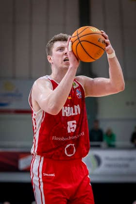 Barmer 2 Basketball Bundesliga ProA Bayer Giants Leverkusen vs RheinStars Koeln, 04 04 26 Leverkusen, 04 04 26 Björn Rohwer RheinStars Cologne, 15 during the game of the Barmer 2 Basketball Bundesliga ProA Bayer Giants Leverkusen vs RheinStars Koeln at the Ostermann Arena in Leverkusen Copyright: xBEAUTIFULxSPORTS LeahxKohringx