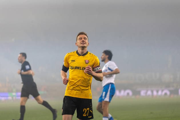 04 04 2026, Germany, Soccer, Dynamo Dresden vs Hertha BSC, 28 Matchday, Season 2025 2026, Rudolf Harbig Stadion Hauptmann Niklas Dynamo Dresden, 27 Copyright: xMichellexLukax