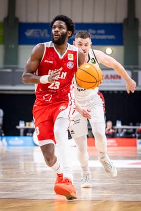 Barmer 2 Basketball Bundesliga ProA Bayer Giants Leverkusen vs RheinStars Koeln, 04 04 26 Leverkusen, 04 04 26 Michael Jordan Miller RheinStars Cologne, 23 during the game of the Barmer 2 Basketball Bundesliga ProA Bayer Giants Leverkusen vs RheinStars Koeln at the Ostermann Arena in Leverkusen Copyright: xBEAUTIFULxSPORTS LeahxKohringx