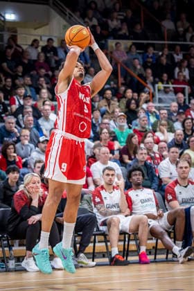 Barmer 2 Basketball Bundesliga ProA Bayer Giants Leverkusen vs RheinStars Koeln, 04 04 26 Leverkusen, 04 04 26 Maximilian Begue RheinStars Cologne, 9 during the game of the Barmer 2 Basketball Bundesliga ProA Bayer Giants Leverkusen vs RheinStars Koeln at the Ostermann Arena in Leverkusen Copyright: xBEAUTIFULxSPORTS LeahxKohringx