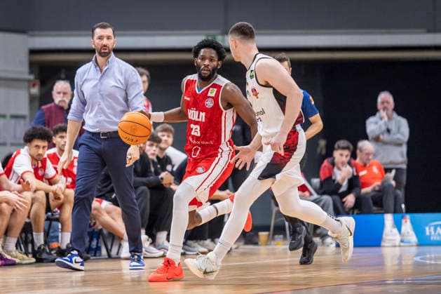 Barmer 2 Basketball Bundesliga ProA Bayer Giants Leverkusen vs RheinStars Koeln, 04 04 26 Leverkusen, 04 04 26 Michael Jordan Miller RheinStars Cologne, 23 during the game of the Barmer 2 Basketball Bundesliga ProA Bayer Giants Leverkusen vs RheinStars Koeln at the Ostermann Arena in Leverkusen Copyright: xBEAUTIFULxSPORTS LeahxKohringx