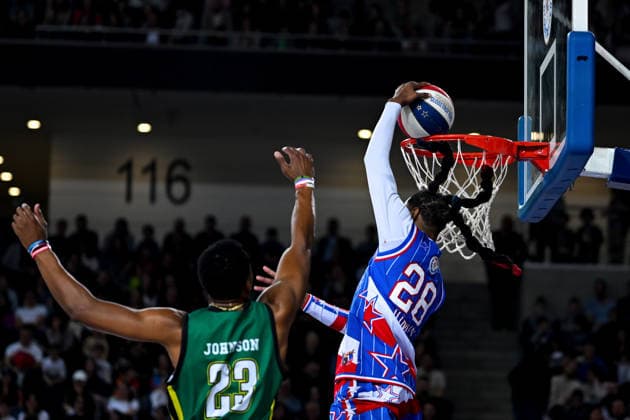 Harlem Globetrotters perform in Ankara as part of centenary tour ANKARA, TURKIYE - APRIL 4: Harlem Globetrotters, the American basketball team known as the exhibition basketball team, perform a show as part of their 100th-anniversary tour at the Ankara Sports Hall in Ankara, Turkiye on April 4, 2026. Muhammed Abdullah Kurtar Anadolu Ankara Turkey. Editorial use only. Please get in touch for any other usage.  Copyright: x2026xAnadoluxMuhammedxAbdullahxKurtarx