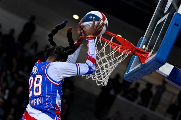 Harlem Globetrotters perform in Ankara as part of centenary tour ANKARA, TURKIYE - APRIL 4: Harlem Globetrotters, the American basketball team known as the exhibition basketball team, perform a show as part of their 100th-anniversary tour at the Ankara Sports Hall in Ankara, Turkiye on April 4, 2026. Muhammed Abdullah Kurtar Anadolu Ankara Turkey. Editorial use only. Please get in touch for any other usage.  Copyright: x2026xAnadoluxMuhammedxAbdullahxKurtarx