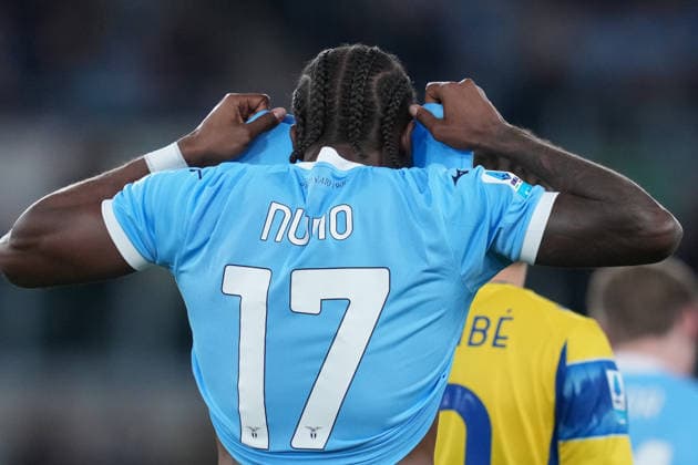 Lazio™s Nuno Tavares during the Serie A EniLive soccer match between Lazio and Parma at the Rome s Olympic stadium, Italy - Saturday April 4, 2026 - Soccer ( Photo by Alfredo Falcone LaPresse )  Copyright: xAlfredoxFalcone LaPressex