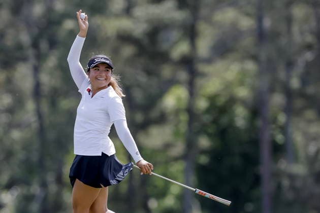 2026 Augusta National Women s Amateur golf tournament - Round 3 Maria Jose Marin of Colombia reacts after making her final putt on the 18th green to win the 2026 Augusta National Women s Amateur golf tournament at the Augusta National Golf Club in Augusta, Georgia, USA, 04 April 2026. AUGUSTA GEORGIA United States  Copyright: xERIKxS.xLESSERx