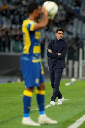 Carlos Cuesta, head coach of Parma Calcio during the Serie A 2025 2026 football match between SS Lazio and Parma Calcio at Stadio Olimpico in Rome (Italy), April 4, 2026. AntoniettaxBaldassarre