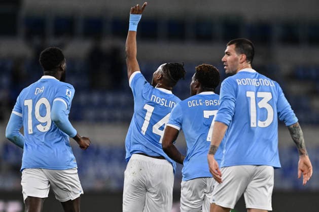 Dc Roma 04 04 2026 - campionato di calcio serie A Lazio-Parma foto Domenico Cippitelli Image nella foto: esultanza gol Tijjani Noslin 