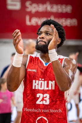 Barmer 2 Basketball Bundesliga ProA Bayer Giants Leverkusen vs RheinStars Koeln, 04 04 26 Leverkusen, 04 04 26 Michael Jordan Miller RheinStars Cologne, 23 during the game of the Barmer 2 Basketball Bundesliga ProA Bayer Giants Leverkusen vs RheinStars Koeln at the Ostermann Arena in Leverkusen Copyright: xBEAUTIFULxSPORTS LeahxKohringx