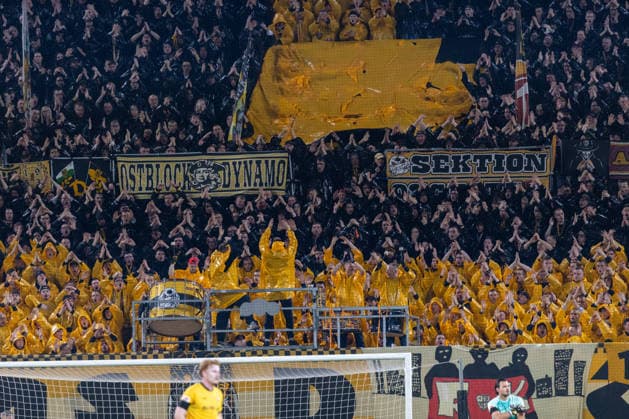 04 04 2026, Germany, Soccer, Dynamo Dresden vs Hertha BSC, 28 Matchday, Season 2025 2026, Rudolf Harbig Stadium Dynamo Dresden fan scene Copyright: xMichellexLukax