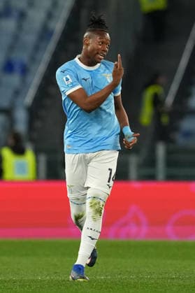 Tijjani Noslin of SS Lazio celebrates after scoring the goal of 1-1 during the Serie A 2025 2026 football match between SS Lazio and Parma Calcio at Stadio Olimpico in Rome (Italy), April 4, 2026. AntoniettaxBaldassarre