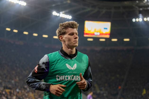 04 04 2026, Germany, Soccer, Dynamo Dresden vs Hertha BSC, Matchday 28, Season 2025 2026, Rudolf Harbig Stadion Schuler Luca Hertha BSC, 18 Copyright: xMichellexLukax