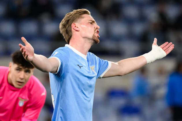 Kenneth Taylor of SS Lazio reacts during the Serie A 2025 2026 football match between SS Lazio and Parma Calcio at Stadio Olimpico in Rome (Italy), April 4, 2026. AndreaxStaccioli