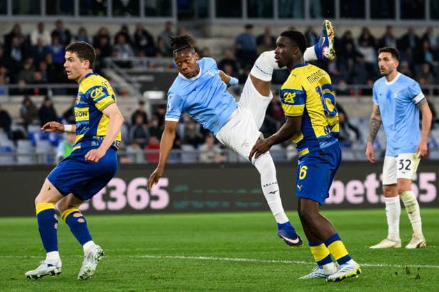 Tijjani Noslin of SS Lazio scores the goal of 1-1 during the Serie A 2025 2026 football match between SS Lazio and Parma Calcio at Stadio Olimpico in Rome (Italy), April 4, 2026. AndreaxStaccioli