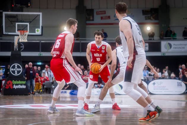 Barmer 2 Basketball Bundesliga ProA Bayer Giants Leverkusen vs RheinStars Cologne, 04 04 26 Leverkusen, 04 04 26 Haris Hujic RheinStars Cologne, 10 during the game of the Barmer 2 Basketball Bundesliga ProA Bayer Giants Leverkusen vs RheinStars Cologne at the Ostermann Arena in Leverkusen Copyright: xBEAUTIFULxSPORTS LeahxKohringx