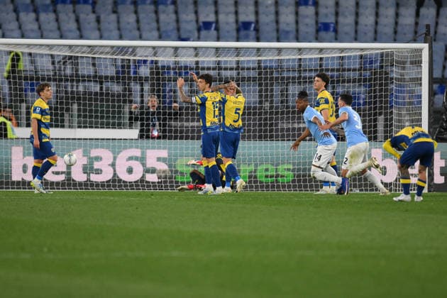 CALCIO - Serie A - SS Lazio vs Parma Calcio Tijjiani Noslin of SS Lazio scores the goal for 1-1 during the match of 31th day of the Serie A Championship between S.S.Lazio and Parma at the Olimpico Stadium on Apr 4, 2026 in Rome, Italy. during SS Lazio vs Parma Calcio, Italian soccer Serie A match in Rome, Italy, April 04 2026 Rome Italy  Copyright: xIPAxSport ABACAx