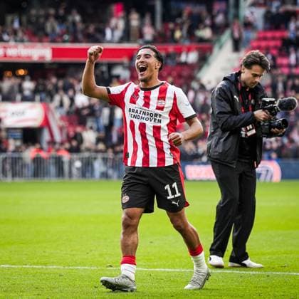 EINDHOVEN - Couhaib Driouech of PSV Eindhoven after the Dutch Eredivisie match between PSV and FC Utrecht at the Philips Stadium on April 4, 2026 in Eindhoven, the Netherlands. TOBIAS KLEUVER ANP Eredivisie 2025-2026 xVIxANPxSportx xxANPxIVx 555058835 originalFilename: 555058835.jpg