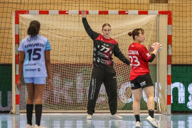 GER, Bad Langensalza, Thüringer HC vs HSG Bensheim Auerbach Flames, Alsco Handball Bundesliga Frauen, Handball, DHB, Spielzeit 2025 2026, Weststadthalle Bensheim, 22 Spieltag im Bild Marlene Wagner Bensheim Flames DFB DFL REGULATIONS PROHIBIT ANY USE OF PHOTOGRAPHS AS IMAGE SEQUENCES AND OR QUASI VIDEO, 04 04 2026 Copyright: HMBxMedia HendrikxHamelau