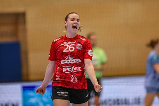 GER, Bad Langensalza, Thüringer HC vs HSG Bensheim Auerbach Flames, Alsco Handball Bundesliga Frauen, Handball, DHB, Spielzeit 2025 2026, Weststadthalle Bensheim, 22 Spieltag im Bild Anna Szabo Thüringer HC Frauen 26 , Jubel, Freude und Emotionen nach dem Tor DFB DFL REGULATIONS PROHIBIT ANY USE OF PHOTOGRAPHS AS IMAGE SEQUENCES AND OR QUASI VIDEO, 04 04 2026 Copyright: HMBxMedia HendrikxHamelau
