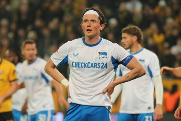 04 04 2026 Soccer Men 2025 2026 2 Bundesliga 28 Matchday SG Dynamo Dresden Hertha BSC Rudolf Harbig Stadion Dresden Fabian Reese Berlin, 11, white Dresden Saxony Germany