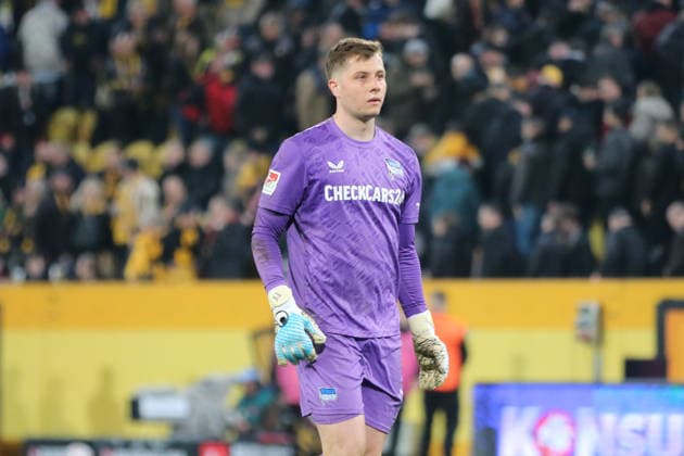 04 04 2026 Soccer Men 2025 2026 2 Bundesliga 28 Matchday SG Dynamo Dresden Hertha BSC Rudolf Harbig Stadion Dresden Tjark Ernst Berlin, 1, purple after the match Dresden Saxony Germany