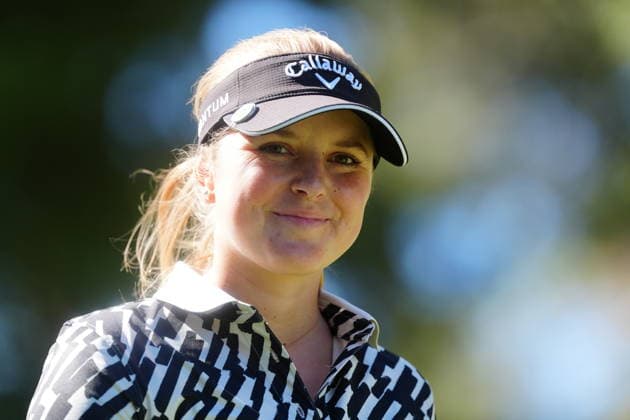 LAS VEGAS, NV - APRIL 03: LPGA, Golf Damen golfer Kajsa Arwefjall walks the 8th hole during the second round of the Aramco Championship on April 3, 2026, at Shadow Creek Golf Course in Las Vegas, Nevada. (Photo by Brian Spurlock Icon Sportswire) GOLF: APR 03 LPGA Aramco Championship EDITORIAL USE ONLY Icon26040396