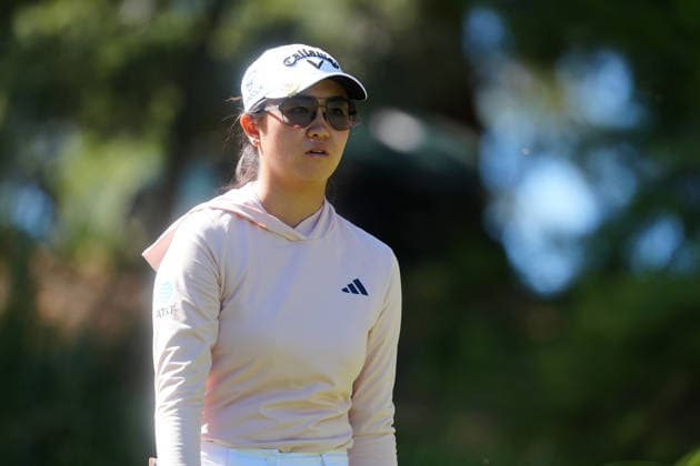LAS VEGAS, NV - APRIL 03: LPGA, Golf Damen golfer rose Zhang walks the 8th hole during the second round of the Aramco Championship on April 3, 2026, at Shadow Creek Golf Course in Las Vegas, Nevada. (Photo by Brian Spurlock Icon Sportswire) GOLF: APR 03 LPGA Aramco Championship EDITORIAL USE ONLY Icon2604038