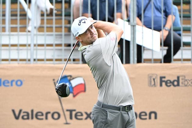 SAN ANTONIO, TX - APRIL 04: Alex Noren (SWE) watches his tee shot on 1 during the third round of the Valero Texas Open on April 4, 2026, at the AT&T Oaks Course at TPC San Antonio, San Antonio, Texas. (Photo by Ken Murray Icon Sportswire) GOLF: APR 04 PGA, Golf Herren Valero Texas Open EDITORIAL USE ONLY Icon2604040093