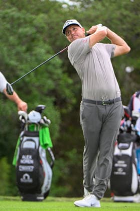 SAN ANTONIO, TX - APRIL 04: Alex Noren (SWE) watches his tee shot on 9 during the third round of the Valero Texas Open on April 4, 2026, at the AT&T Oaks Course at TPC San Antonio, San Antonio, Texas. (Photo by Ken Murray Icon Sportswire) GOLF: APR 04 PGA, Golf Herren Valero Texas Open EDITORIAL USE ONLY Icon2604040213