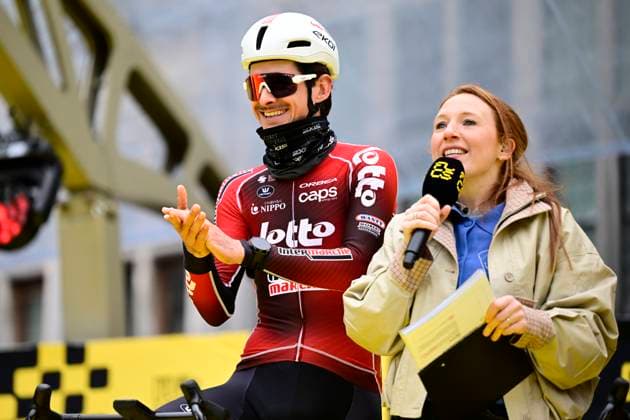 Ronde van Vlaanderen 2026 Cycling Race OUDENAARDE, BELGIUM - APRIL 05 : Beullens Cedric (BEL) of Lotto - Intermarche during the 110th edition of Ronde van Vlaanderen an UCI World Tour 1.UWT one day cycling road race for Men Elite of 271 km with start in Antwerpen and finish in Oudenaarde on April 5, 2026 in Oudenaarde, Belgium, 05 04 2026 ( Motordriver Guy De Vuyst - Oudenaarde Belgium  Copyright: xJanxDexMeuleneirx
