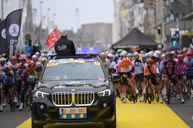 The start of the men s race of the Ronde van Vlaanderen Tour des Flandres Tour of Flanders UCI WorldTour one day cycling race, 278 km from Antwerp to Oudenaarde, Sunday 05 April 2026. DAVIDxPINTENS  x169850016x