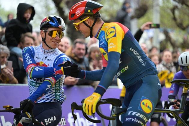 Belgian Remco Evenepoel of Red Bull-BORA-hansgrohe pictured at the start of the men s race of the Ronde van Vlaanderen Tour des Flandres Tour of Flanders UCI WorldTour one day cycling race, 278 km from Antwerp to Oudenaarde, Sunday 05 April 2026. DAVIDxPINTENS  x169850781x