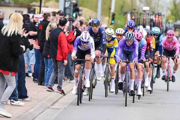 Mongolian Jambaljamts Sainbayar of Burgos Burpellet BH pictured in action during the men s race of the Ronde van Vlaanderen Tour des Flandres Tour of Flanders UCI WorldTour one day cycling race, 278 km from Antwerp to Oudenaarde, Sunday 05 April 2026. DAVIDxPINTENS  x169855346x