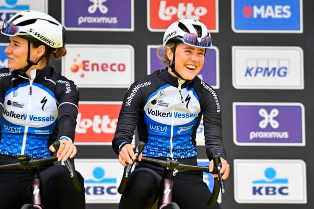 Ronde van Vlaanderen Women 2026 Cycling Race OUDENAARDE, BELGIUM - APRIL 05 : Jansen Eline (NED) of VolkerWessels Cycling Team on stage before the start of the race during the 23rd edition of Ronde van Vlaanderen Women an UCI Women s World Tour 1.WWT one day cycling road race for Women Elite of 164 km with start in Oudenaarde and finish in Oudenaarde on April 5, 2026 in Oudenaarde, Belgium, 05 04 2026 ( Motordriver Serge Seynaeve - Oudenaarde Belgium  Copyright: xTomasxSiskx