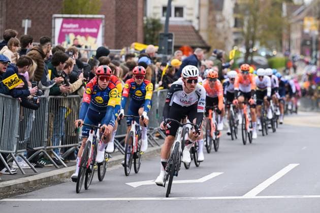 Danish Mikkel Bjerg of UAE Team Emirates pictured in action during the men s race of the Ronde van Vlaanderen Tour des Flandres Tour of Flanders UCI WorldTour one day cycling race, 278 km from Antwerp to Oudenaarde, Sunday 05 April 2026. DAVIDxPINTENS  x169857503x