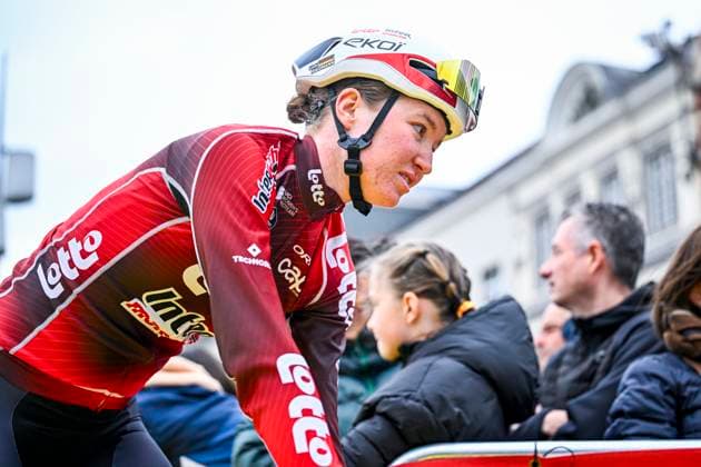 Ronde van Vlaanderen Women 2026 Cycling Race OUDENAARDE, BELGIUM - APRIL 05 : Riedmann Linda (GER) of Lotto Intermarche Ladies before the start of the race during the 23rd edition of Ronde van Vlaanderen Women an UCI Women s World Tour 1.WWT one day cycling road race for Women Elite of 164 km with start in Oudenaarde and finish in Oudenaarde on April 5, 2026 in Oudenaarde, Belgium, 05 04 2026 ( Motordriver Serge Seynaeve - Oudenaarde Belgium  Copyright: xTomasxSiskx