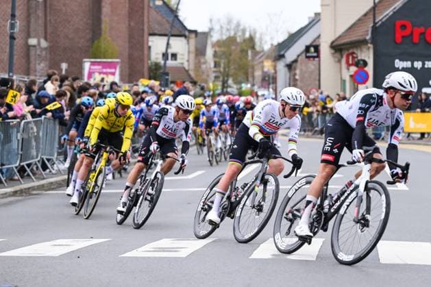 Slovenian Tadej Pogacar of UAE Team Emirates pictured in action during the men s race of the Ronde van Vlaanderen Tour des Flandres Tour of Flanders UCI WorldTour one day cycling race, 278 km from Antwerp to Oudenaarde, Sunday 05 April 2026. DAVIDxPINTENS  x169857679x