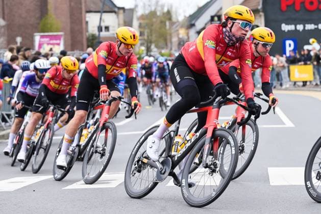 Norwegian Soren Waerenskjold of Uno-X Mobility pictured in action during the men s race of the Ronde van Vlaanderen Tour des Flandres Tour of Flanders UCI WorldTour one day cycling race, 278 km from Antwerp to Oudenaarde, Sunday 05 April 2026. DAVIDxPINTENS  x169858195x