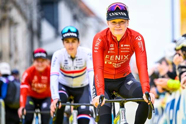 Ronde van Vlaanderen Women 2026 Cycling Race OUDENAARDE, BELGIUM - APRIL 05 : Pieterse Puck (NED) of Fenix-Premier Tech before the start of the race during the 23rd edition of Ronde van Vlaanderen Women an UCI Women s World Tour 1.WWT one day cycling road race for Women Elite of 164 km with start in Oudenaarde and finish in Oudenaarde on April 5, 2026 in Oudenaarde, Belgium, 05 04 2026 ( Motordriver Serge Seynaeve - Oudenaarde Belgium  Copyright: xTomasxSiskx