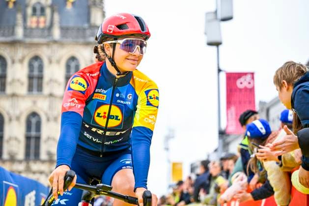 Ronde van Vlaanderen Women 2026 Cycling Race OUDENAARDE, BELGIUM - APRIL 05 : Norsgaard Bjerg Emma (DEN) of Lidl - Trek before the start of the race during the 23rd edition of Ronde van Vlaanderen Women an UCI Women s World Tour 1.WWT one day cycling road race for Women Elite of 164 km with start in Oudenaarde and finish in Oudenaarde on April 5, 2026 in Oudenaarde, Belgium, 05 04 2026 ( Motordriver Serge Seynaeve - Oudenaarde Belgium  Copyright: xTomasxSiskx