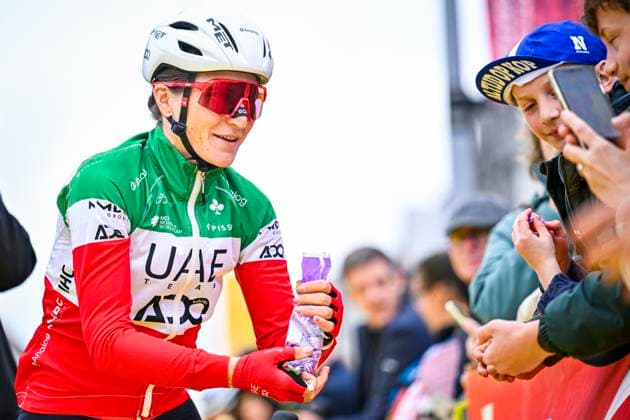 Ronde van Vlaanderen Women 2026 Cycling Race OUDENAARDE, BELGIUM - APRIL 05 : Longo Borghini Elisa (ITA) of UAE Team ADQ before the start of the race during the 23rd edition of Ronde van Vlaanderen Women an UCI Women s World Tour 1.WWT one day cycling road race for Women Elite of 164 km with start in Oudenaarde and finish in Oudenaarde on April 5, 2026 in Oudenaarde, Belgium, 05 04 2026 ( Motordriver Serge Seynaeve - Oudenaarde Belgium  Copyright: xTomasxSiskx