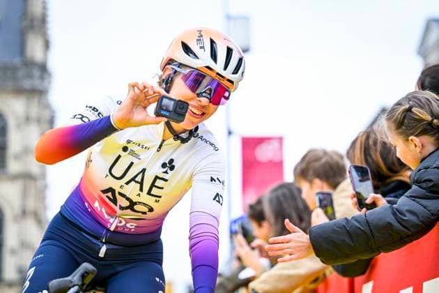 Ronde van Vlaanderen Women 2026 Cycling Race OUDENAARDE, BELGIUM - APRIL 05 : Persico Silvia (ITA) of UAE Team ADQ before the start of the race during the 23rd edition of Ronde van Vlaanderen Women an UCI Women s World Tour 1.WWT one day cycling road race for Women Elite of 164 km with start in Oudenaarde and finish in Oudenaarde on April 5, 2026 in Oudenaarde, Belgium, 05 04 2026 ( Motordriver Serge Seynaeve - Oudenaarde Belgium  Copyright: xTomasxSiskx
