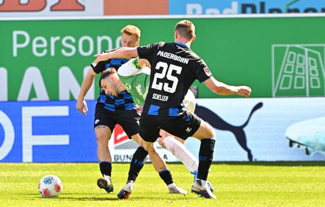 05 04 2026 Soccer Season 2025 2026 2 Soccer Bundesliga 28 Matchday SpVgg Greuther Fürth Kleeblatt SGF SC Paderborn 07 SCP Sportfoto Zink MeZi xmexzix DFL regulations prohibit any use of photographs as image sequences and or quasi video only for editorial use Branimir Hrgota 10, SpVgg Greuther Fürth Tjark Scheller 25, SC Paderborn 07