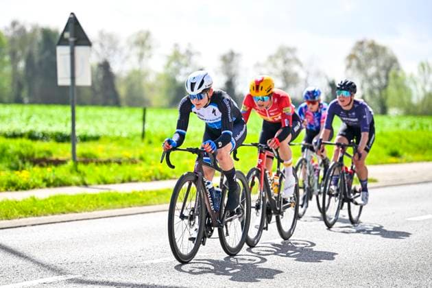 Ronde van Vlaanderen Women 2026 Cycling Race OUDENAARDE, BELGIUM - APRIL 05 : Von Berswordt Sophie (NED) of VolkerWessels Cycling Team leading the second escape pack during the 23rd edition of Ronde van Vlaanderen Women an UCI Women s World Tour 1.WWT one day cycling road race for Women Elite of 164 km with start in Oudenaarde and finish in Oudenaarde on April 5, 2026 in Oudenaarde, Belgium, 05 04 2026 ( Motordriver Serge Seynaeve - Oudenaarde Belgium  Copyright: xTomasxSiskx