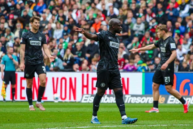 Germany Soccer 2 Bundesliga 2025 2026, 28 Matchday Hannover 96 vs SV 07 Elversberg Heinz von Heiden Arena Stadion Hannover Amara CondÃ Amara Conde SV 07 Elversberg, 6 Hannover Copyright: xAymanxAlahmedx