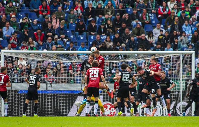 Germany Soccer 2 Bundesliga 2025 2026, Matchday 28 Hannover 96 vs SV 07 Elversberg Heinz von Heiden Arena Stadion Hannover Goal chance Maik Nawrocki Hannover 96, 6 Hannover Copyright: xAymanxAlahmedx
