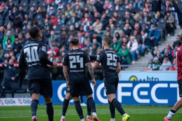 Germany 2 Bundesliga 2025 2026, 28 Matchday Hannover 96 vs SV Elversberg Heinz von Heiden Arena Hannover Lukas Petkov SV 07 Elversberg, 25 Goal Goal celebration Emotions Copyright: xTomxLauruschkatx