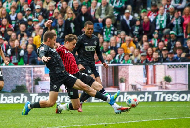 Germany Soccer 2 Bundesliga 2025 2026, Matchday 28 Hannover 96 vs SV 07 Elversberg Heinz von Heiden Arena Stadion Hannover Goal chance Benedikt Pichler Hannover 96, 11 Hannover Copyright: xAymanxAlahmedx