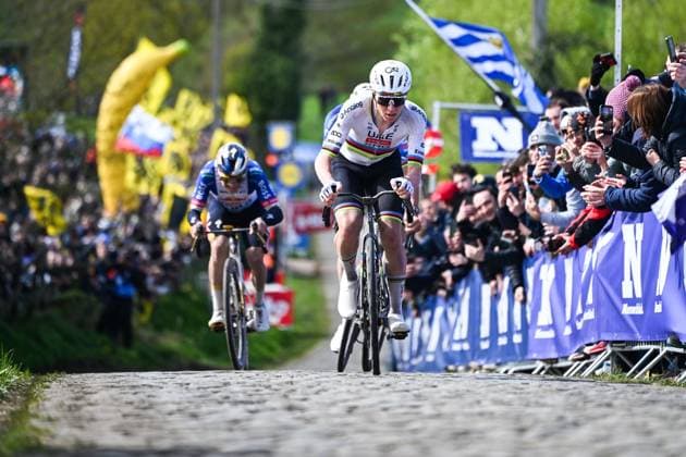 Slovenian Tadej Pogacar of UAE Team Emirates pictured at the Paterberg during the men s race of the Ronde van Vlaanderen Tour des Flandres Tour of Flanders UCI WorldTour one day cycling race, 278 km from Antwerp to Oudenaarde, Sunday 05 April 2026. ELIASxROM  x169873116x