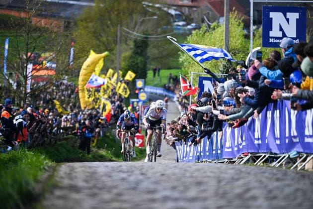 Slovenian Tadej Pogacar of UAE Team Emirates pictured at the Paterberg during the men s race of the Ronde van Vlaanderen Tour des Flandres Tour of Flanders UCI WorldTour one day cycling race, 278 km from Antwerp to Oudenaarde, Sunday 05 April 2026. ELIASxROM  x169873139x